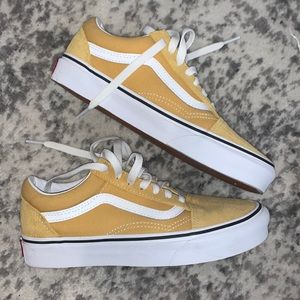 Vans Old Skool Mustard Yellow Suede Shoes